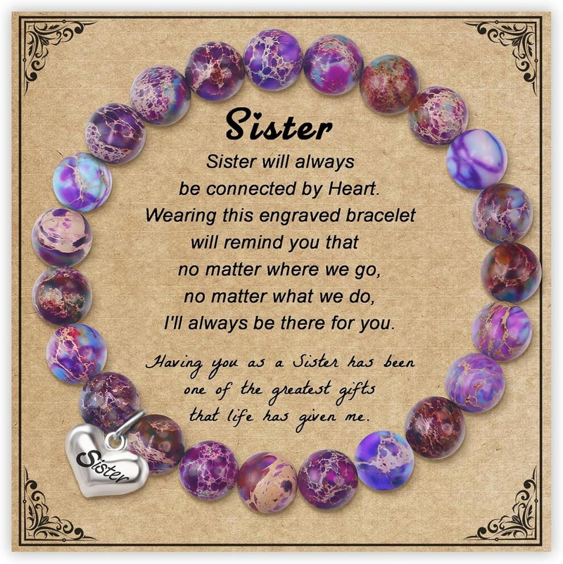 Sereney Valentines Day Gifts for Grandma Mom Bonus Mom, Grandma Bracelet as Grandmother Valentine Gifts, Bonus Mother Tree of Life Bracelet as Birthday Gift,Sister Bracelets for Women as Sister Gift - Image 1